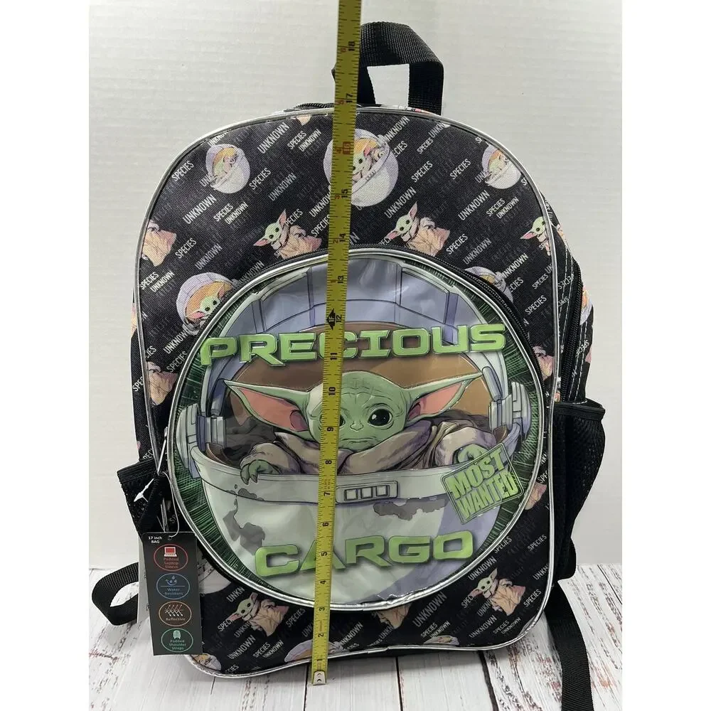 Star Wars Mandalorian Baby Yoda Reflective‎ Backpack Laptop 17
